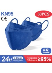 Ffp2mask الاطفال KN95 قناع الألوان كوريا الفتيات الطفل المتاح أقنعة التنفسي Kn95mask الاطفال الوجه قناع mascarilla fpp2 homologada