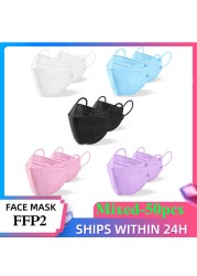 Ffp2mask الاطفال KN95 قناع الألوان كوريا الفتيات الطفل المتاح أقنعة التنفسي Kn95mask الاطفال الوجه قناع mascarilla fpp2 homologada