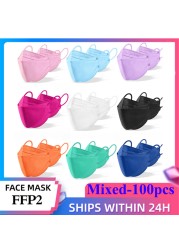 Ffp2mask الاطفال KN95 قناع الألوان كوريا الفتيات الطفل المتاح أقنعة التنفسي Kn95mask الاطفال الوجه قناع mascarilla fpp2 homologada