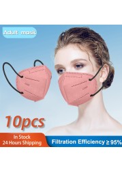 Morandi KN95 Mask ffp2necce 5 Layers FFP 2 Mascarillas FPP2 homology ada KN95 High Quality Mouth Face Mask Health Protection Mask