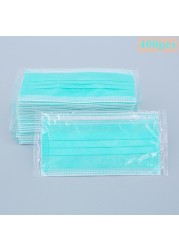 10/100/200/400pcs Disposable Adult Mask 3-Layer Non-woven Meltblown Mask Individually Wrapped Mask Black Filter Mask Face Masks