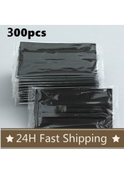 10/100/200/400pcs Disposable Adult Mask 3-Layer Non-woven Meltblown Mask Individually Wrapped Mask Black Filter Mask Face Masks