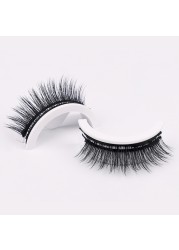 2 Pairs - Reusable Self Adhesive False Eyelashes Glue Free Fake Eye Lashes Easy To Wear Fluffy Eyelash Extension Makeup Tool