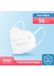 10-100pcs KN95 Mascarillas CE FFP2 Masks Health Safety Approved Protective Breathing Face Mask 5 Layers Filter Mouth Mask