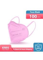 10-100pcs KN95 Mascarillas CE FFP2 Masks Health Safety Approved Protective Breathing Face Mask 5 Layers Filter Mouth Mask