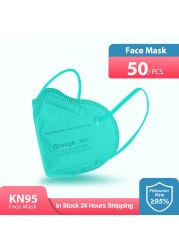 10-100pcs KN95 Mascarillas CE FFP2 Masks Health Safety Approved Protective Breathing Face Mask 5 Layers Filter Mouth Mask