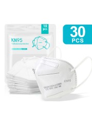 5-200pcs KN95 Mask 5 Layers Filter CE FFP2 Mascarillas ffp2masken Mouth Protective Reusable Face Masks Respirator Mask