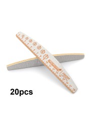 20/30/50/75/84pcs Gray Professional Nail Files 80 100 150 180 240 320 Nail Art Tools Clock Marker Mark Pattern