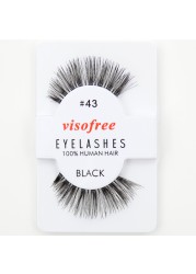 Handmade False Eyelashes 100% Human Hair 12 Pairs Messy Natural Eyelashes maquiagem cilios by Visofree