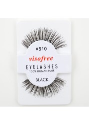 Handmade False Eyelashes 100% Human Hair 12 Pairs Messy Natural Eyelashes maquiagem cilios by Visofree