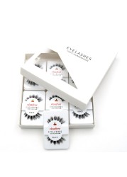 Handmade False Eyelashes 100% Human Hair 12 Pairs Messy Natural Eyelashes maquiagem cilios by Visofree