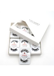 Handmade False Eyelashes 100% Human Hair 12 Pairs Messy Natural Eyelashes maquiagem cilios by Visofree