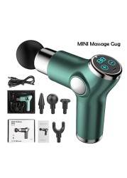 FORDK Muscle Massage Gun Mini Pocket 32 ​​Speed ​​Vibration Electric Back Neck Massager Gun for Body Deep Relief Pain Massage Pistol