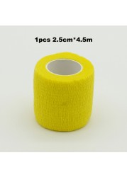 1pc Disposable Self-adhesive Colorful Latex Medical Wrap Athletic Tape To Handle Tightening Tube Of Tattoo Accessories