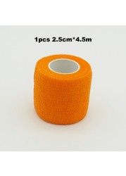 1pc Disposable Self-adhesive Colorful Latex Medical Wrap Athletic Tape To Handle Tightening Tube Of Tattoo Accessories