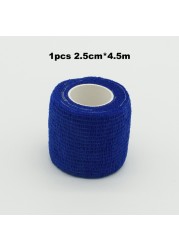 1pc Disposable Self-adhesive Colorful Latex Medical Wrap Athletic Tape To Handle Tightening Tube Of Tattoo Accessories