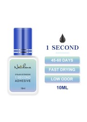 NATUHANA 5ml 1sec Fast Drying Strong False Eye Lash Extension Glue Adhesive Retention 5-7 Weeks Low Smell Mink Eyelash Glue