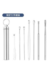 Ear Cleaning Ear Cleaner Ear Cleaning Device 6pcs Earwax Remover Ear Cleaning Kit Ear Pick Earpick Ear Cleaner Spoon Ear Care Clean Tool For Baby Adult Ear Care Set