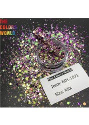 TCT-565 Shinning Chameleon Chunky Nail Glitter Decoration Arte de uñas With Purpurina Groisa Manicure Crafts Festival Accessories