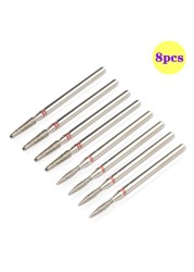 8pcs Diamond Milling Cutter for Manicure Set Nail Drill Bits Accessories Nozzles for Manicure Cutters Pedicure Sanding Nail File