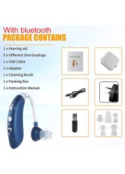 Bluetooth Hearing Aid Deaf Speaker Audio USB Hearing Aid Elderly Deaf Small Rechargeable Tone Adjustable Call