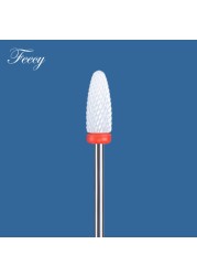 1pc Diamond Ceramic Milling Cutter For Manicure Nail Drill Bits For Gel Cuticle Burrs Remove Pedicure Nail File 3/32 Mill Tool