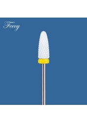 1pc Diamond Ceramic Milling Cutter For Manicure Nail Drill Bits For Gel Cuticle Burrs Remove Pedicure Nail File 3/32 Mill Tool