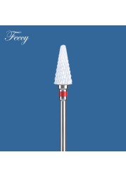 1pc Diamond Ceramic Milling Cutter For Manicure Nail Drill Bits For Gel Cuticle Burrs Remove Pedicure Nail File 3/32 Mill Tool