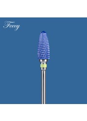 1pc Diamond Ceramic Milling Cutter For Manicure Nail Drill Bits For Gel Cuticle Burrs Remove Pedicure Nail File 3/32 Mill Tool