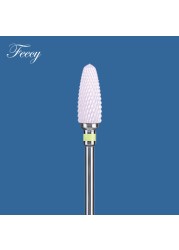 1pc Diamond Ceramic Milling Cutter For Manicure Nail Drill Bits For Gel Cuticle Burrs Remove Pedicure Nail File 3/32 Mill Tool