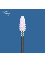 1pc Diamond Ceramic Milling Cutter For Manicure Nail Drill Bits For Gel Cuticle Burrs Remove Pedicure Nail File 3/32 Mill Tool