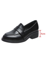 Rimocy Patent Leather Loafers Women 2022 Spring Slip On Thick Heel Casual Shoes Classic Black Soft Bottom Office Lady Shoes