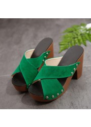 Women's summer square sandals high heels elegant women's shoes women's shoes ladies heels women's shoes