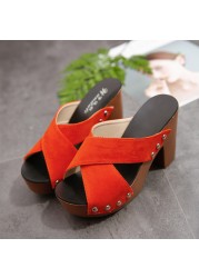 Women's summer square sandals high heels elegant women's shoes women's shoes ladies heels women's shoes