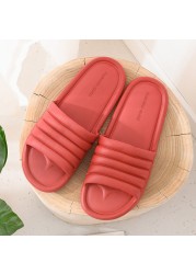 Women Summer Shoes Bathroom Slippers Lovers Sandals Indoor Fashion Home Slippers Non-slip Floor Casual Toilet Slippers Dropship