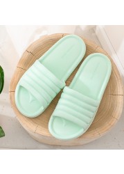 Women Men Unisex Summer Non-slip Slippers Shoes Bathroom Slippers Lovers Sandals Indoor Fashion Home Slippers Floor Flip Flops