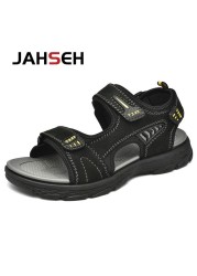 Lightweight Summer Genuine Leather Sandals Fashion Mens Luxury Casual Shoes Designer Beach Sandals Outdoor Shoes Chaussure Homme