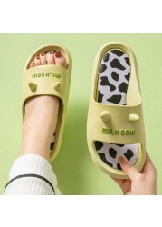 Summer Cartoon Slippers Women Bathroom Bath Non-slip Home Household Slippers Couple Men Indoor Beach Sandals Cute Ladies Shoes