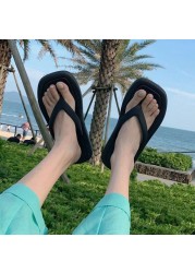 Women Flip Flops Summer Slippers Slides Beach Sandals Soft Sole Thick Bottom Comfort Non-slip Bathroom Flat Shoes