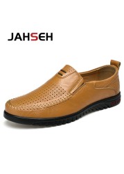 Genuine Leather Men Luxury Shoes Brand Hollow Casual Slip On Formal Loafers Men Moccasins Italian Black Male Driving Shoes