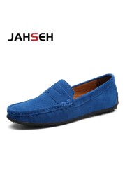 Brand Spring Summer Moccasins Men Shoes High Quality Genuine Leather Shoes Men Flats Lightweight Driving Shoes Size 38~47