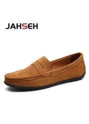 Brand Spring Summer Moccasins Men Shoes High Quality Genuine Leather Shoes Men Flats Lightweight Driving Shoes Size 38~47