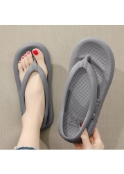 summer women slippers flip flops thick bottom sandals women couples outdoor non-slip sole beach casual shoes soft home slippers