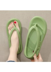 summer women slippers flip flops thick bottom sandals women couples outdoor non-slip sole beach casual shoes soft home slippers