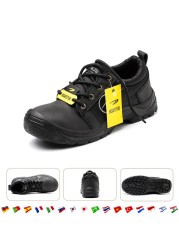 NOIPACE Men's Work Shoes Ankle Boots Indestructible Anti-Perforation Shoes Safety Shoes Sneakers Steel Toe Army Shoes