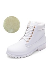 Women Ankle Boots 2021 New Brand Snow Boots Fashion Winter Warm Solid Women Boots Square Heel Woman Shoes Plus Size 36-41