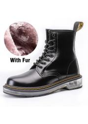 2021 New Women Fashion Shoes Air Cushion Casual Shoes Winter Platform Ankle Boots Genuine Leather Martin Booties Female