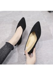 Slip On Women Flats Shoes Candy Color Pointed Toe Female Loafers Large Size Shoes Women Spring Flock Ladies Ballet Flats