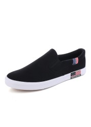 ZYYZYM Canvas Men Shoes Slip-on Style Unisex Breathable Top Fashion Cloth Youth Loafers Male Shoes Plus Size