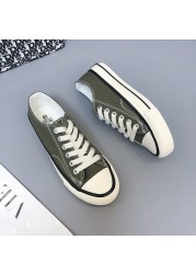 2022 new flat shoes sole canvas lace up sports casual shoes female students light fashion women's shoes small white shoes